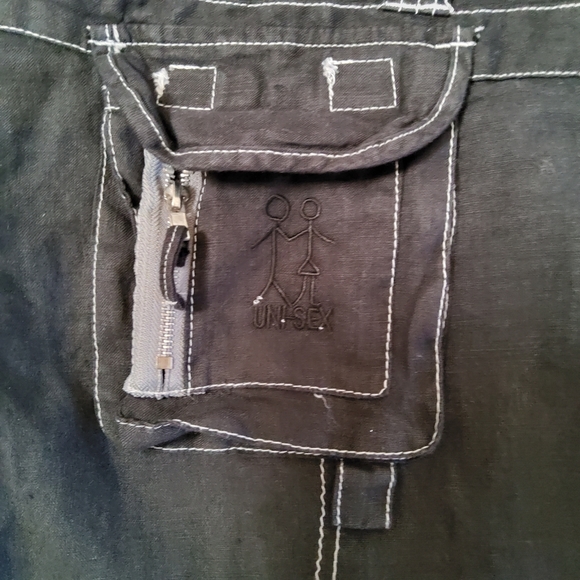 Johnny Was Pete & Greta Wide Leg Linen Cargo Military Pants Size 10 Black New - Picture 6 of 10